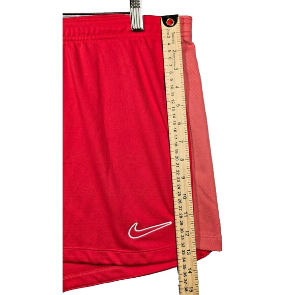 Nike Women's DRI-FIT Standard Fit Polyester Soccer Shorts Red large 00012 - Picture 7 of 8